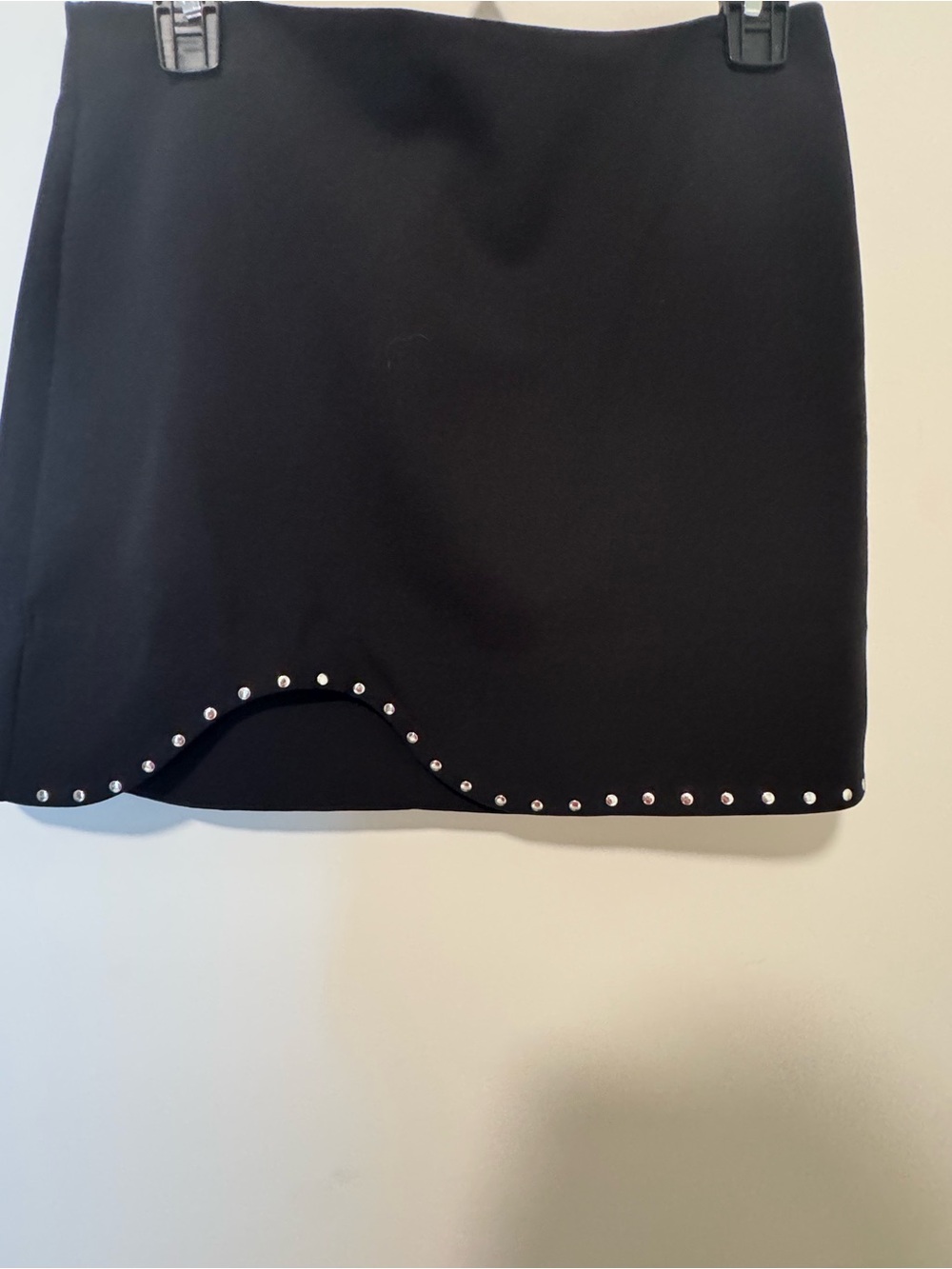 Zara Black Mini Skirt with Stud Trim